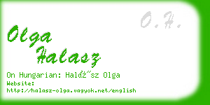 olga halasz business card